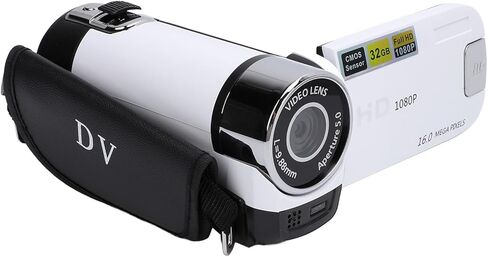 yunir video camera camera camera digital recorder 1080 p مع شاشة ملونة 2.4 بوصة ، 16 ميجابكسل 16x Zoom Anti Camcorder مدمجة في البطارية (أحمر) in Kuwait