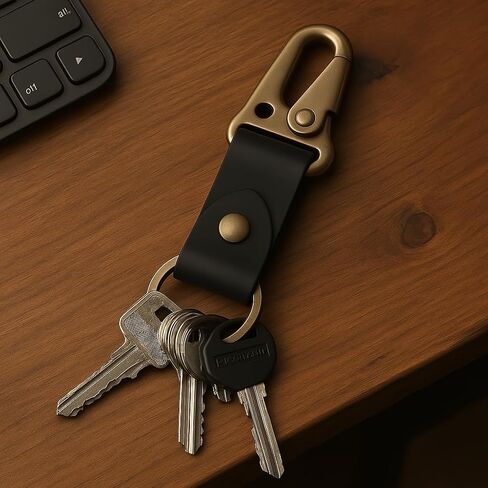 سلسلة مفاتيح جلدية Valet Keychain سلسلة مفاتيح جلدية مع حلقة حزام، سلسلة مفاتيح جلدية تكتيكية HK EDC بمشبك Fob، سلسلة مفاتيح جلدية، حامل مفاتيح جلدي، حافظة مفاتيح للرجال والنساء in Saudi Arabia