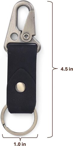 سلسلة مفاتيح جلدية Valet Keychain سلسلة مفاتيح جلدية مع حلقة حزام، سلسلة مفاتيح جلدية تكتيكية HK EDC بمشبك Fob، سلسلة مفاتيح جلدية، حامل مفاتيح جلدي، حافظة مفاتيح للرجال والنساء in Saudi Arabia
