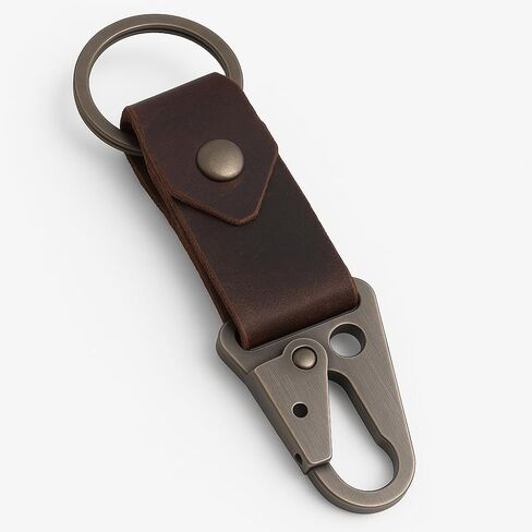 سلسلة مفاتيح جلدية Valet Keychain سلسلة مفاتيح جلدية مع حلقة حزام، سلسلة مفاتيح جلدية تكتيكية HK EDC بمشبك Fob، سلسلة مفاتيح جلدية، حامل مفاتيح جلدي، حافظة مفاتيح للرجال والنساء in Kuwait