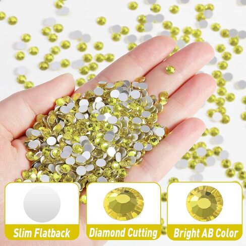 25000 Pcs Orange AB Rhinestones Flatback Bulk, SS16/4mm Non-Hotfix Crystal Round Jelly Rhinestones for Crafts Makeup Nails Face Tumblers Clothes Shoes Handmade Decoration in Kuwait