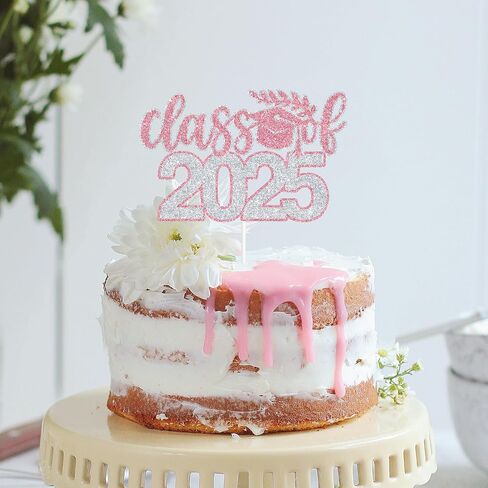 فئة 2025 كعكة توبر ، تهانينا خريج/فخور جدًا بك/أتقنها ، زخارف حفل التخرج الجامعية للفتيات اللوندي والفضي اللامع in Kuwait