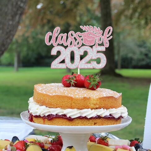فئة 2025 كعكة توبر ، تهانينا خريج/فخور جدًا بك/أتقنها ، زخارف حفل التخرج الجامعية للفتيات اللوندي والفضي اللامع in Kuwait