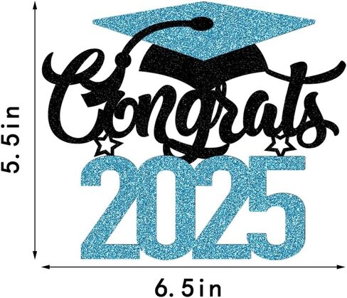 تهانينا 2025 كعكة توبر ، تهانينا غراد ، لوازم زخارف حفل التخرج في كلية الثانوية العليا ، حفلة الاحتفال بالتخرج (الأحمر الأزرق الداكن) in Saudi Arabia