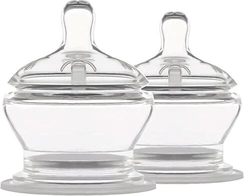 PopYum Stage 4 Extra Fast Flow Anti-Colic Nipples, 2-Pack, 9+ Months 100% Soft Silicone Natural Latch Breast-Like Bottle Replacement Nipple in Kuwait