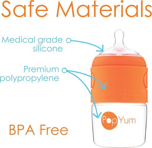 PopYum Stage 4 Extra Fast Flow Anti-Colic Nipples, 2-Pack, 9+ Months 100% Soft Silicone Natural Latch Breast-Like Bottle Replacement Nipple in Kuwait
