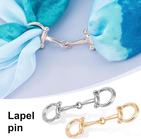 Scarf Ring Clips Buckles for Women, Wide Band Chunky Chain Scarf Clasp, Alloy Tie Buckle Accessories in Saudi Arabia