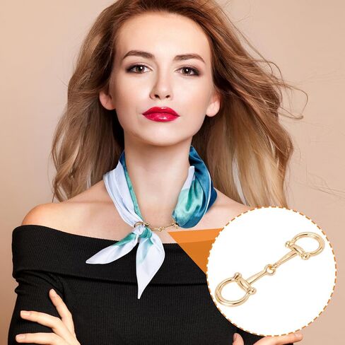 Scarf Ring Clips Buckles for Women, Wide Band Chunky Chain Scarf Clasp, Alloy Tie Buckle Accessories in Saudi Arabia