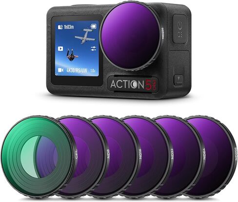 K&F Concept Black Diffusion 1/4 Filter for DJI Osmo Action 5 Pro/Osmo Action 4, Creative Mist Cinematic Effect Filters, Multi-Coated/Optical Glass/Aluminum Alloy Frame in Saudi Arabia