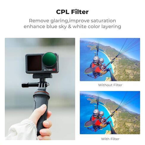 K&F Concept Black Diffusion 1/4 Filter for DJI Osmo Action 5 Pro/Osmo Action 4, Creative Mist Cinematic Effect Filters, Multi-Coated/Optical Glass/Aluminum Alloy Frame in Saudi Arabia