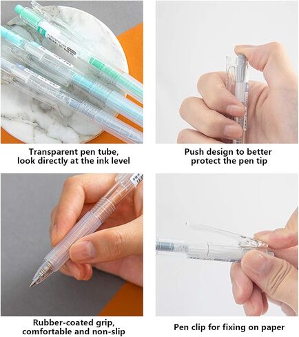 9 Colors Journal Planner Pens, Ball Point Pen, 0.5mm Gel Pen, No Bleed, for Drawing and Writing-Morandi Retro Style in Saudi Arabia