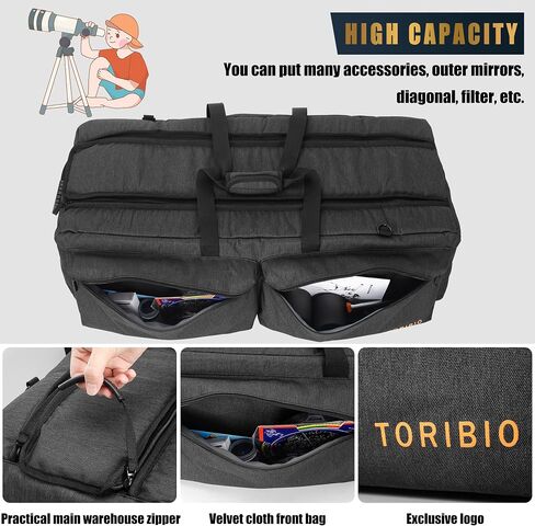40" Telescope Case Bag, Padded Telescope Carrying Case, Telescope Travel Bag with Pockets & Buckled Straps to Easily Secure Optical Tube & Tripod in Kuwait