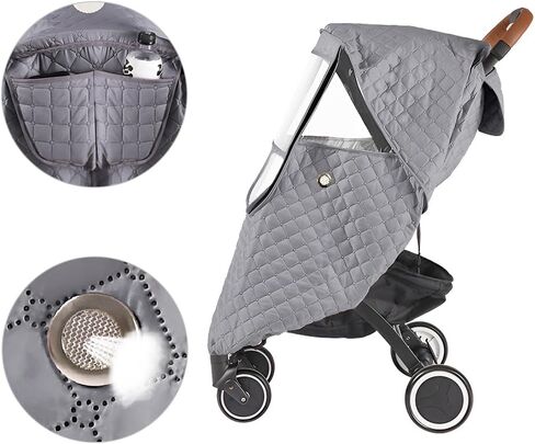 Winter Stroller Rain Cover Warm Windproof Stroller Weather Shield Universal Stroller Accessory,Protect from Rain Snow Wind Dust Sun in Saudi Arabia