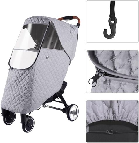 Winter Stroller Rain Cover Warm Windproof Stroller Weather Shield Universal Stroller Accessory,Protect from Rain Snow Wind Dust Sun in Saudi Arabia