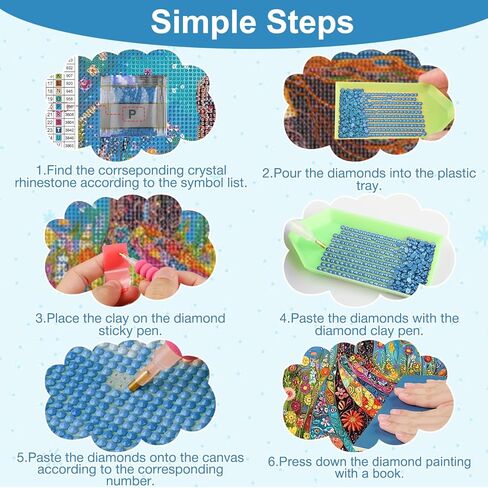 AIRDEA Diamond Art Paintings Kits for Adults,Scenery Diamond Art Kits for Adults,12x16 Inch DIY Diamond Art Paintings Kits Seaside,Diamond Art Painting Set Complete for Beginner in Saudi Arabia