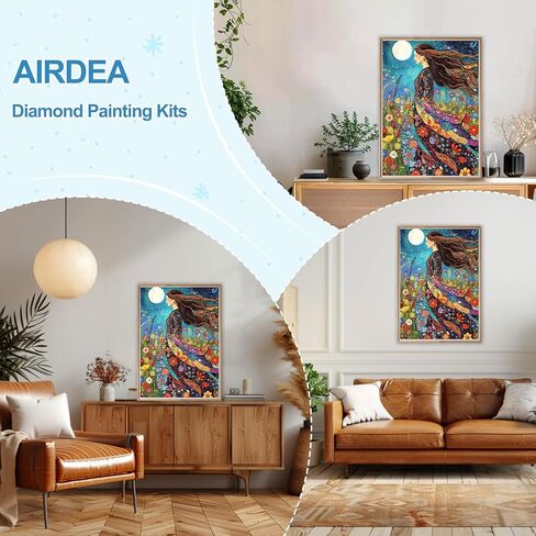 AIRDEA Diamond Art Paintings Kits for Adults,Scenery Diamond Art Kits for Adults,12x16 Inch DIY Diamond Art Paintings Kits Seaside,Diamond Art Painting Set Complete for Beginner in Saudi Arabia