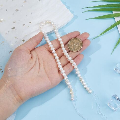 168pcs طبيعية مثقف للمياه العذبة لؤلؤة بيج بيضاوي الخرز لؤلؤة صغيرة ثقب لؤلؤة حبات لؤلؤة لؤلؤة للأقراط أساور صنع المجوهرات in Kuwait