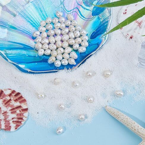 168pcs طبيعية مثقف للمياه العذبة لؤلؤة بيج بيضاوي الخرز لؤلؤة صغيرة ثقب لؤلؤة حبات لؤلؤة لؤلؤة للأقراط أساور صنع المجوهرات in Kuwait