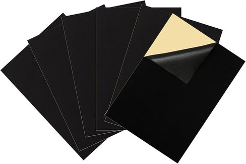 برنيز 6pcs ملصقات لماشية ذاتية ، شعرت بألواح مع دعم لاصق لصندوق المجوهرات وبطانة الدرج ، حجم A4 (8.3 "× 11.8" ، أسود) in Saudi Arabia