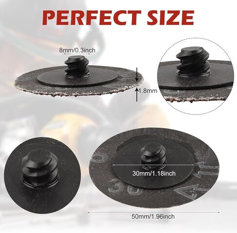 2 Inch Sanding Discs, 150 Pcs 80 Grit Quick Change Disc, Die Grinder Danding Disc for Surface Prep Strip Grind Finish Burr Rust Paint Removal in Saudi Arabia