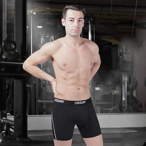 HOBAY Men's Underwear Breathable Mesh Boxer Briefs Open Fly 3 Pack in Saudi Arabia