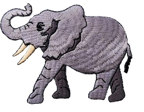 African Elephant Embroidered Iron on Patch Animal Patch Sign Symbol Jacket Jean Costume Backpack Bag DIY in Saudi Arabia