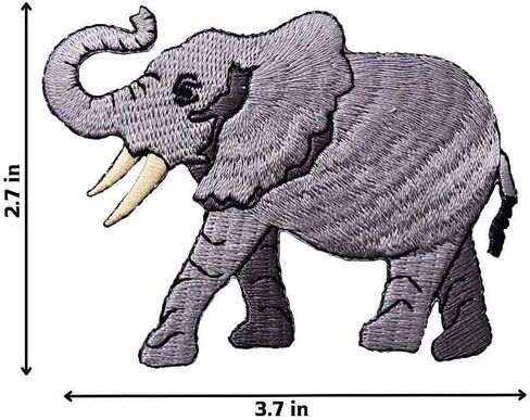 African Elephant Embroidered Iron on Patch Animal Patch Sign Symbol Jacket Jean Costume Backpack Bag DIY in Saudi Arabia