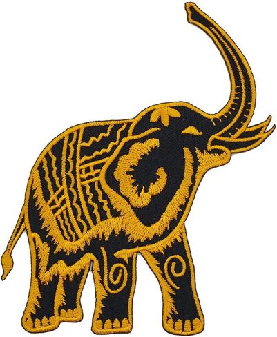 African Elephant Embroidered Iron on Patch Animal Patch Sign Symbol Jacket Jean Costume Backpack Bag DIY in Saudi Arabia
