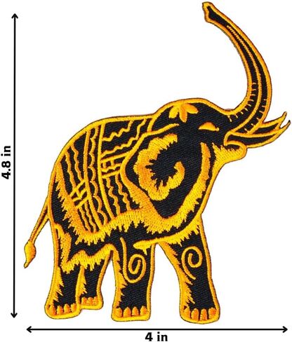 African Elephant Embroidered Iron on Patch Animal Patch Sign Symbol Jacket Jean Costume Backpack Bag DIY in Saudi Arabia