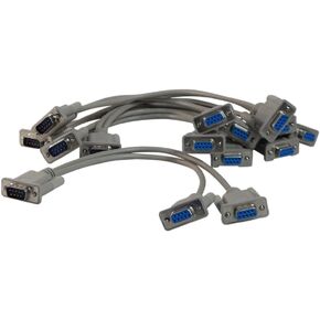 1 Foot DB9 9 Pin Serial Port Y Cable 1 Male / 2 Female RS232 5 Pack in Kuwait