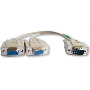 1 Foot DB9 9 Pin Serial Port Y Cable 1 Male / 2 Female RS232 5 Pack