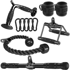 Cable Machine Accessories for Home Gym, Triceps Pull Down Attachment, Cable Attachments for Gym, LAT Pull Down Attachment Weight Fitness