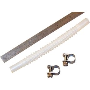 خرطوم وقود مموج بطول 5/16 بوصة × 5-1/2 بوصة مع مشابك بخار من الفولاذ المقاوم للصدأ للاستخدام داخل الخزان in Kuwait