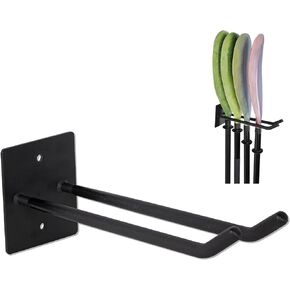 Paddle Wall Racks Covered with PE Material, Paddle Storage Wall Mount for Kayak Paddles/Sup Paddles/Canoe Paddles/Dragon Boat Paddles, Black