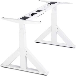 VWINDESK VJ205 Electric Height Adjustable Sitting Standing Desk Frame Sit Stand - Dual Motors 3 Stages Motorized Desk Base Only, Black