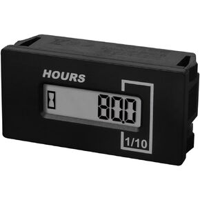 Runleader Hour Meter AC 8V to 85V,DC 6V to 60V,Resettable Hourmeter LCD Digital Display,for Lawn Mower Tractor Marine Boat Forklift Go-Kart Snowblower