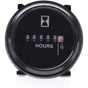 Engine Hour Meter 12V 24V 36V Mechanical Hour Meter Gauge Tachometer 2 Round Waterproof Gauge for Car Marine Boat Tractor Engine in Kuwait
