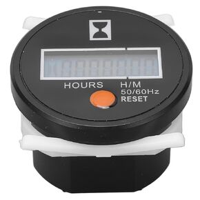 Digital Hour Meter High Precise Industrial Timer Mechanical Hourmeter Wide Range Hour Gauge Tacho Gauge Meter with Reset Button 24 to 240V for Control