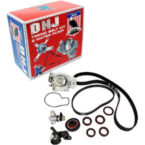 DNJ TBK223WP Timing Belt Kit with Water Pump for 1993-2001 / Honda/Prelude / 2.2L / DOHC / L4 / 16V / 2156cc / H22A1, H22A4