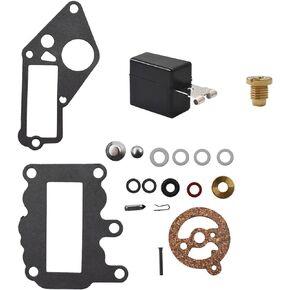 Carburetor Carb Rebuild Repair Kit with Float Replacement for Johnson 9.5 HP 1964-1973 382048