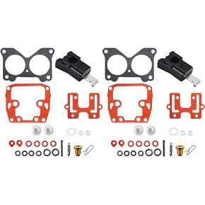 labwork 2 Packs Carburetor Rebuild Kit Replacement for Johnson Evinrude V4 85 90 100 115HP V6 125 140 175 200 235HP