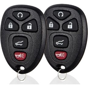 Car Key Fob Compatible with GMC Acadia 2007-2016 Yukon XL/Chevy Suburban Tahoe Traverse/Cadillac Escalade SRX/Buick Enclave Keyless Entry Remote 5 Button, OUC60270 OUC60221 15913415 (2 Packs)