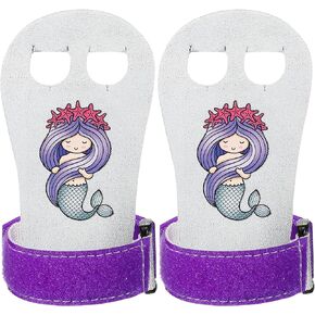 Threan Gymnastics Grips Gymnastics Bar Grips Gymnastics Athletic Gloves for Girls Kids Youth Yoga Bars Lifting Gym Home, Mermaid Style