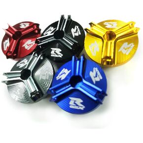Motorcycle Aluminum CNC Engine Oil Filler Plug Fill Cap Plug Screw Compatible With Suzuki Gixxer GSXR600 GSXR750 GSXR1000 Hayabusa GSXR1300 (BLACK)