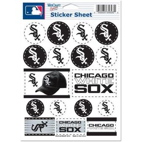WinCraft MLB Chicago White Sox Vinyl Sticker Sheet, 5" x 7"