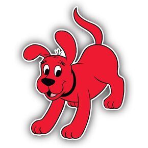 Clifford The Big Red Dog Cartoon Funny Clifford Car Bumper Sticker Decal