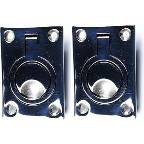 2 Pack Marine Polished Stainless Steel Recessed Flush Hatch Ring Pull Handle