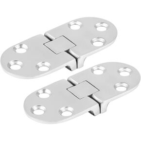 Aramox Marine Door Hinge, 2Pcs Stainless Steel Boat Flush Door Hatch Stamping Cabinet for Marine Cabin Door 66 * 30mm