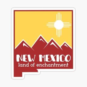 STICKY DUDE | New Mexico USA State Solid Sticker Vinyl Waterproof 5" | Yeti Cup Cooler Box Decal Car Laptop Wall Window Bumper