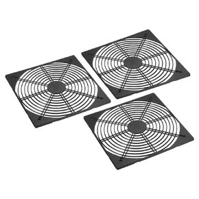 PATIKIL 203mm Fan Filter, 2 Pack ABS Plastic Ventilator Grill Protector Guard for 200X200mm Fan Protective Cover DIY, Black